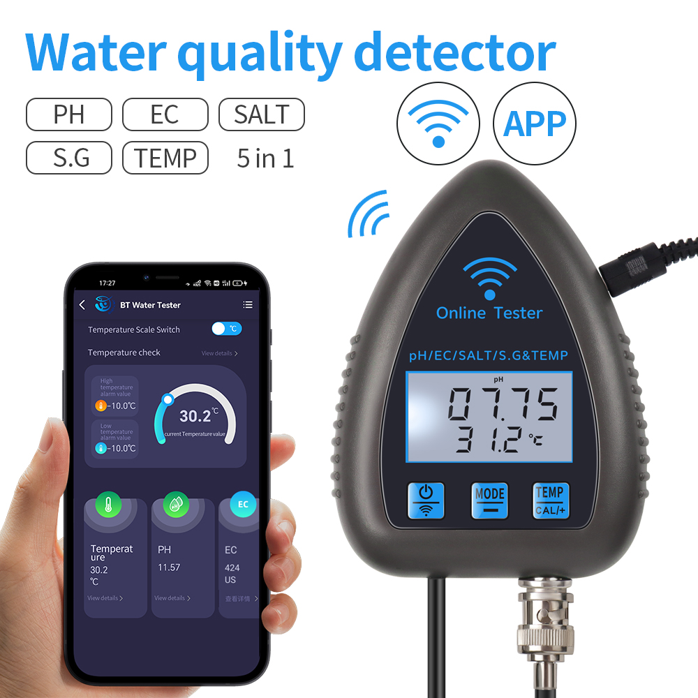 Marine Aquarium Par Meter - Tuya WiFi 5 in 1 수질