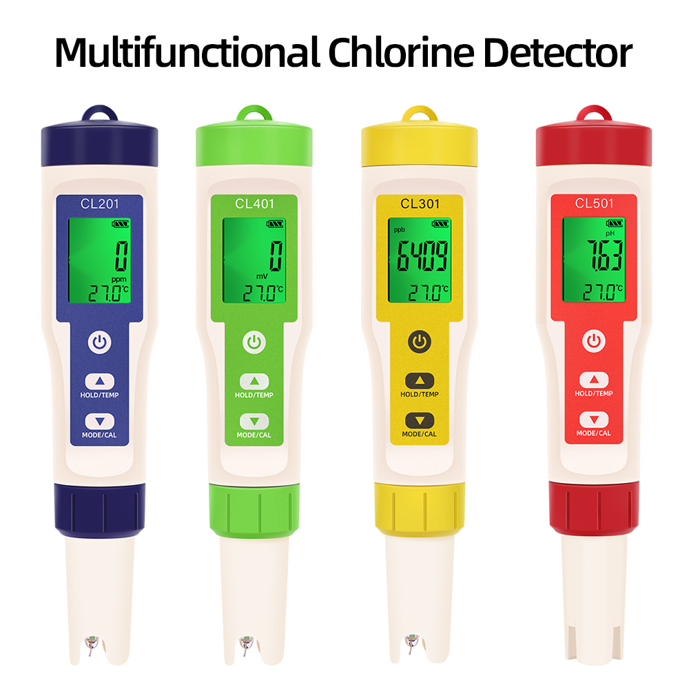 Marine Test Kit - PH/CL2/H2/ORP/온도 측정기 염소 검출기 수영장 식수