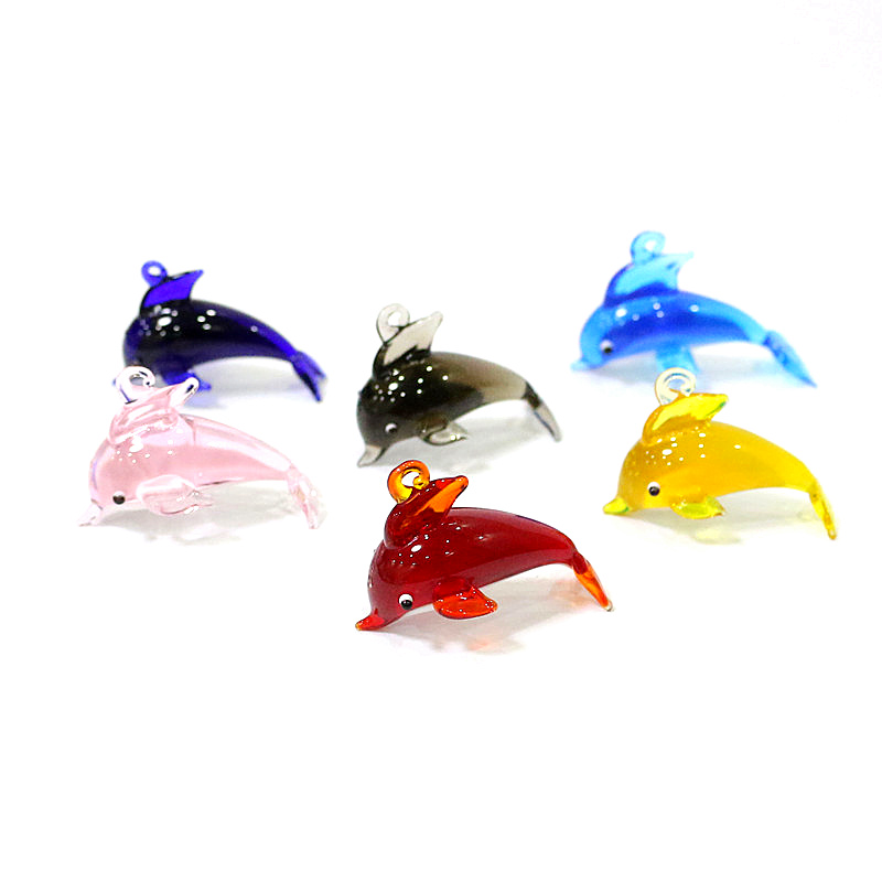 Marine Aquarium Orp - 귀여운 돌고래 매력 유리 펜던트 소형