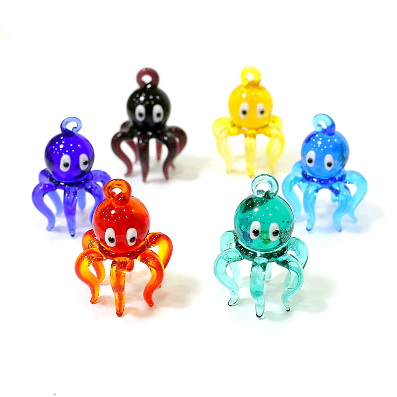 Marine Aquarium Orp - 귀여운 작은 문어 입상 무라노 유리