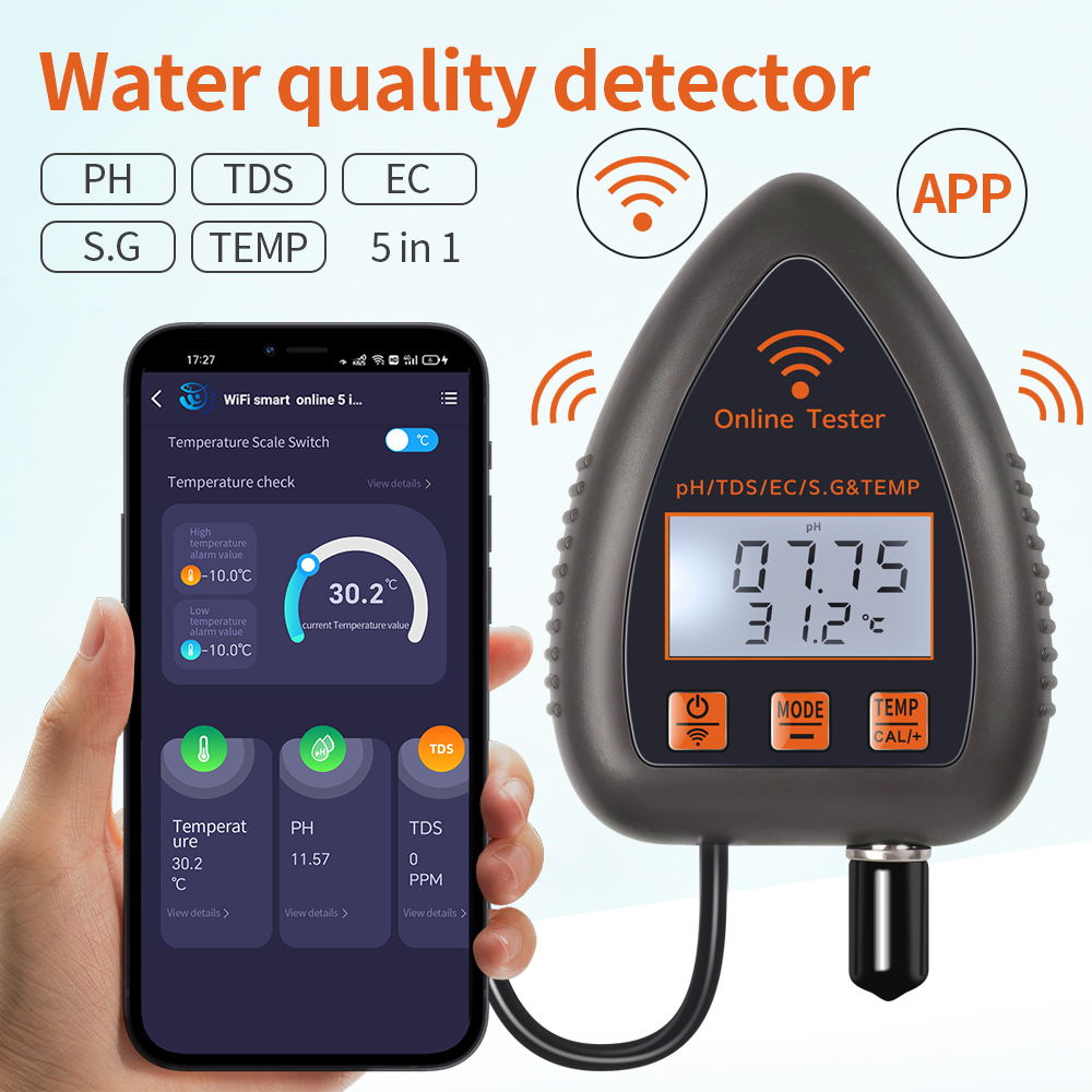Tuya WiFi 5 in 1 TDS/EC/SALT/S - Marine Aquarium Par Meter 리뷰 및 가격
