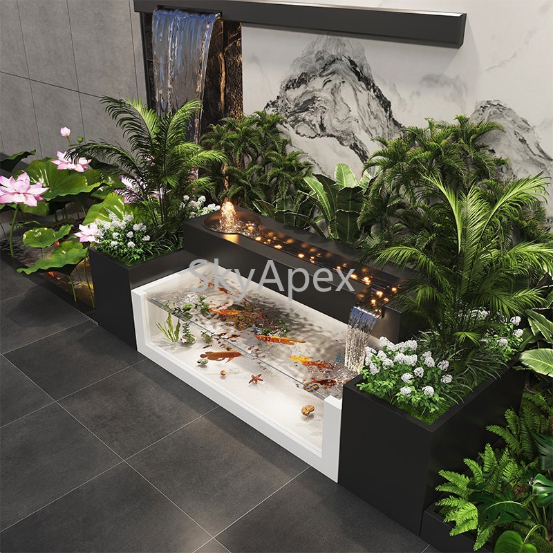 스테인리스 스틸 마감 마당 연못 - 순환 흐르는 물 장 - Marine Aquarium With Sump 리뷰 및 가격