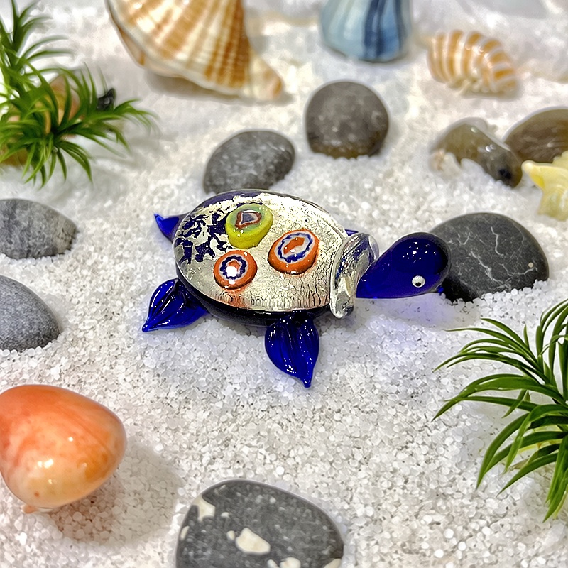 수제 미니 유리 거북이 장식품 귀여운 은박 해양 동물  - Marine Aquarium Orp 리뷰 및 가격