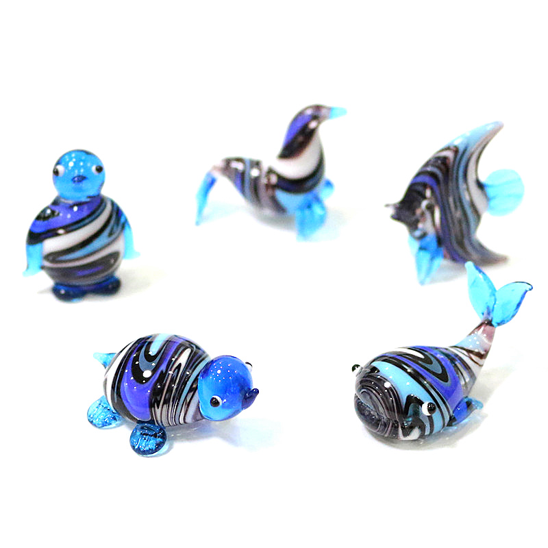 무라노 유리 해양 동물 미니 입상 귀여운 거북이, 바다 - Marine Aquarium Orp 리뷰 및 가격