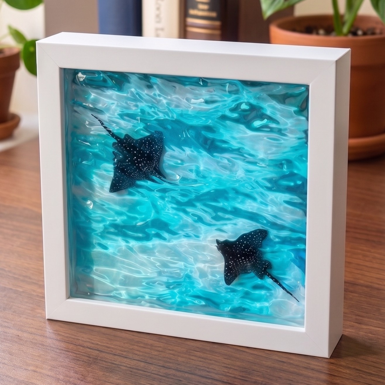 3D 웨이브 레진 고래 조각상 데스크탑 장식품 홈 데코 - Marine Aquarium Decorations 리뷰 및 가격