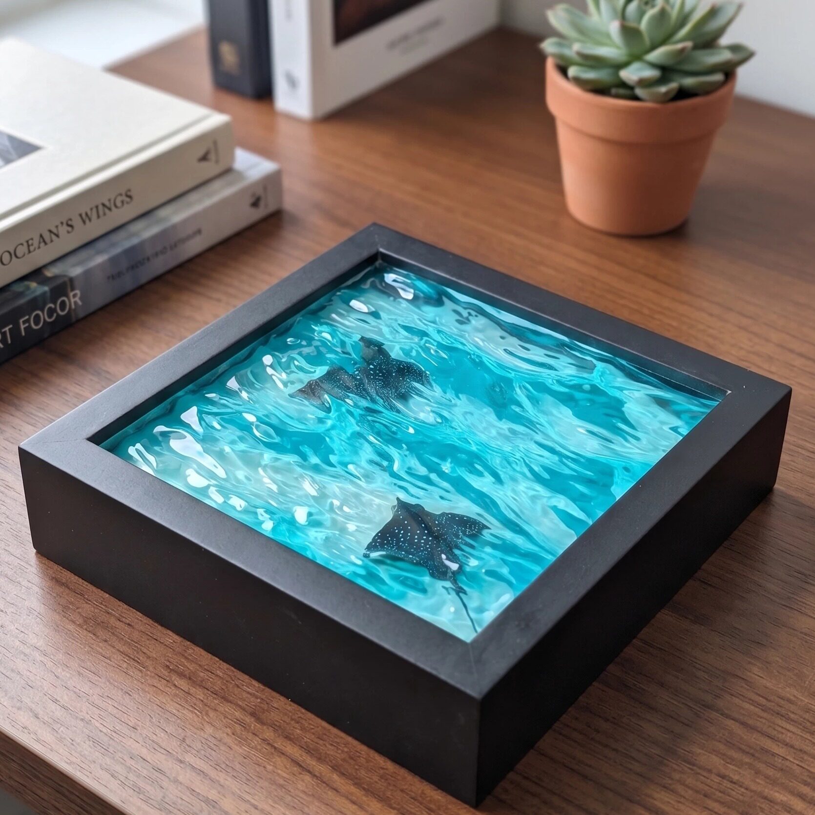 3D 웨이브 레진 고래 조각상 데스크탑 장식품 홈 데코 - Marine Aquarium Decorations 리뷰 및 가격