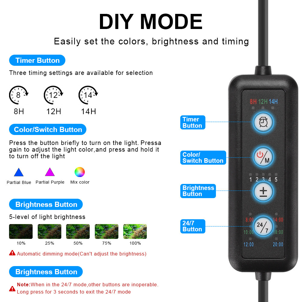 LED 수족관 조명 풀 스펙트럼 리프 코랄 램프 UV  - Marine Aquarium Uv 리뷰 및 가격