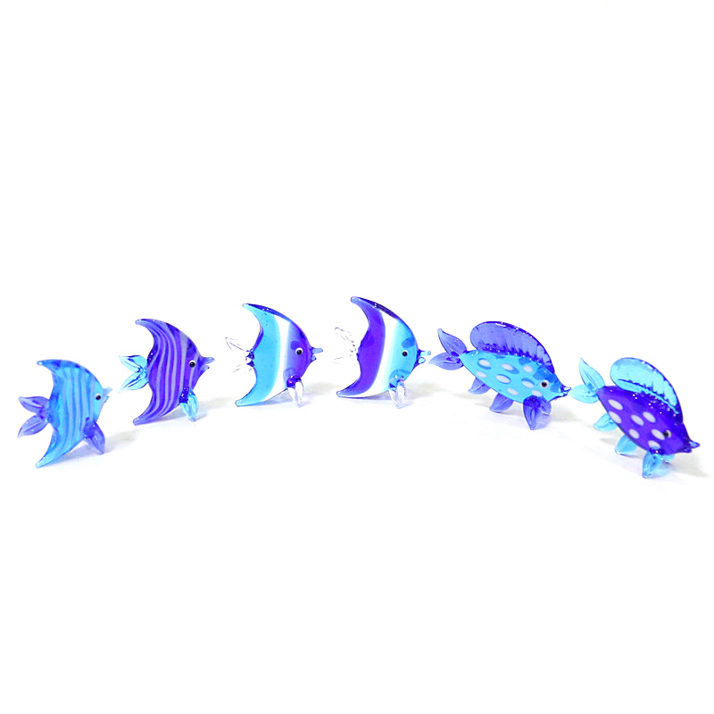2Pcs 블루 무라노 유리 바다 물고기 미니 인형 수족 - Marine Aquarium Orp 리뷰 및 가격