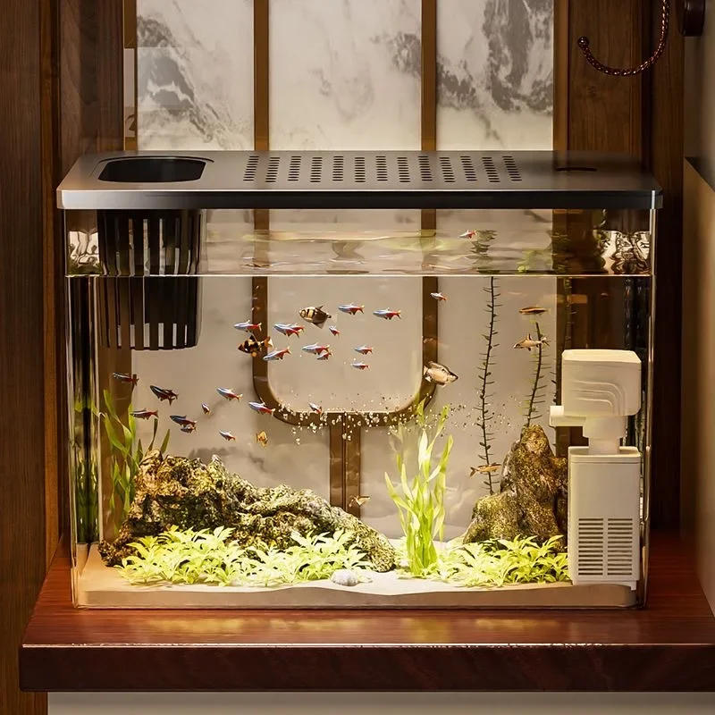 PET + ABS 물고기 탱크 뚜껑이있는 새로운 투명한 - Marine Aquarium With Sump 리뷰 및 가격
