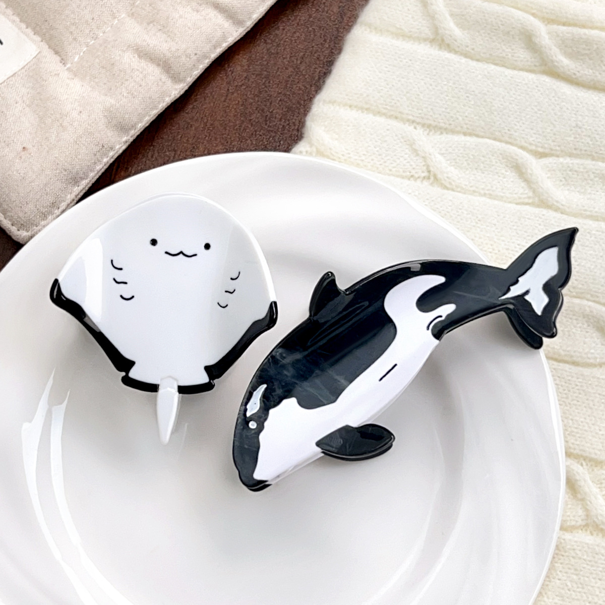 새로운 스타일의 해양 생물 고래 머리핀, 고급스럽고 귀 - Marine Aquarium Decorations 리뷰 및 가격